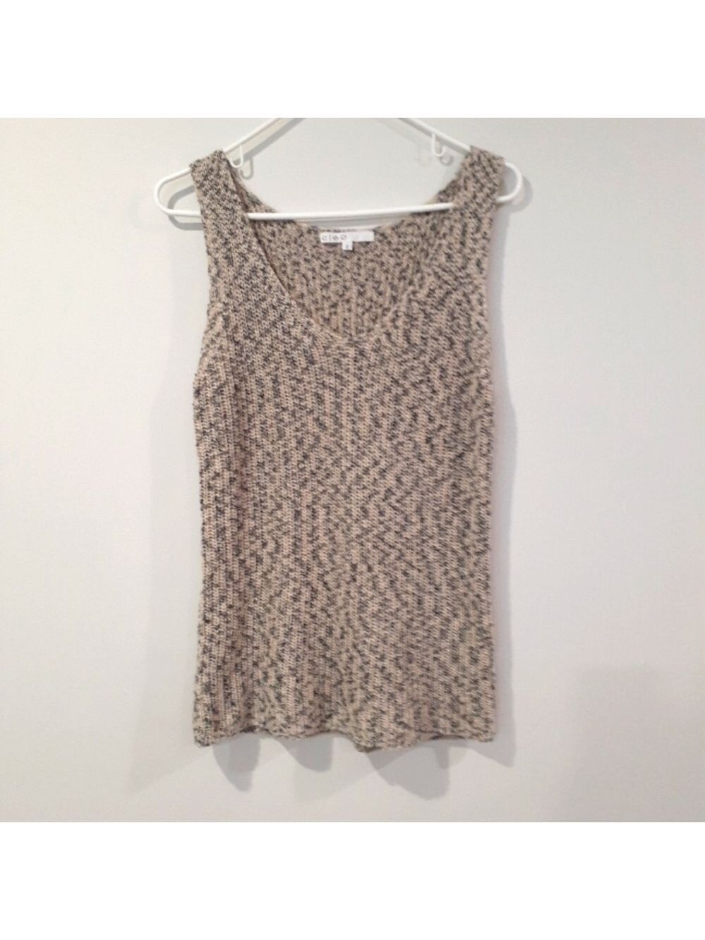 Cleo Knit Coastal V Neck Tank